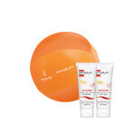 Emolium Set Protección Solar, crema protectora mineral para niños a partir de 1 día y adultos, SPF 50+, 2 x 50 ml + pelota de playa de regalo