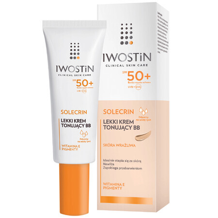 Iwostin Solecrin set, BB crème, gevoelige huid, SPF 50+, 2 x 30 ml + gratis strandbal