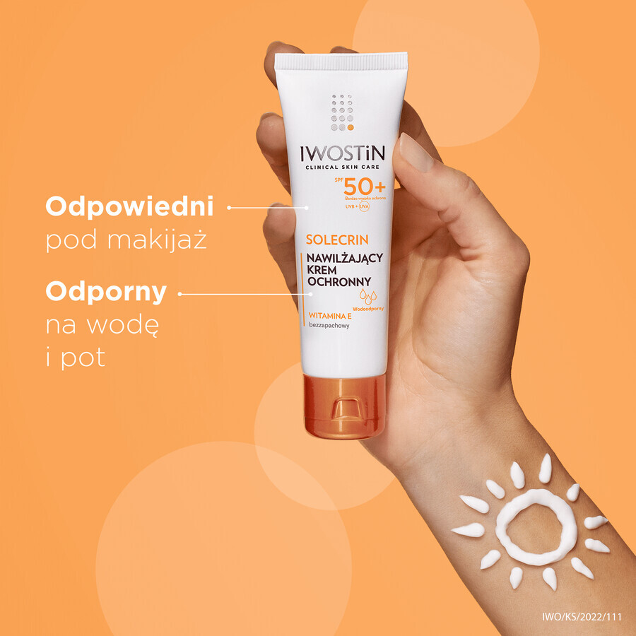 Iwostin Solecrin Set Protective Moisturizer Sensitive Normal Dry Skin SPF 50+ 2 x 50ml + Free Beach Ball