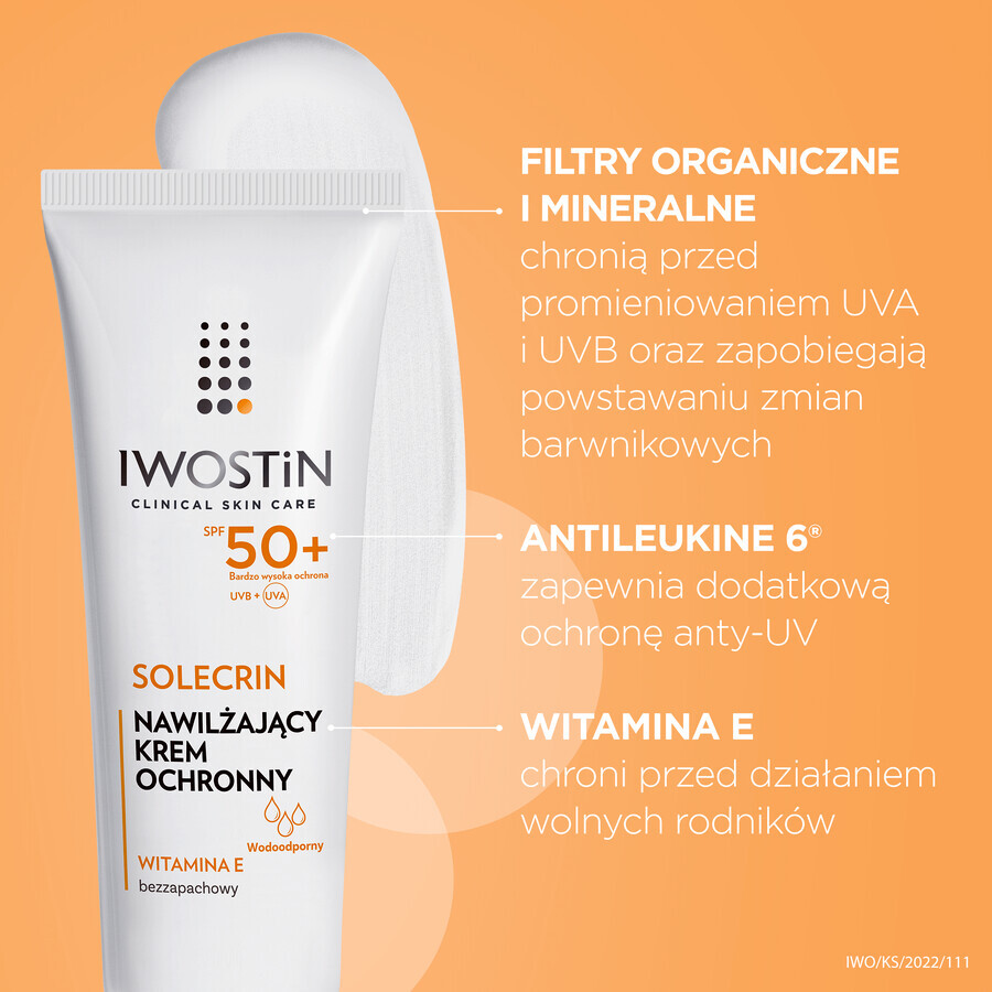 Iwostin Solecrin Set Protective Moisturizer Sensitive Normal Dry Skin SPF 50+ 2 x 50ml + Free Beach Ball