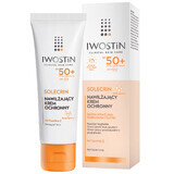 Iwostin Solecrin set, crema protectora hidratante, piel sensible, normal y seca, SPF 50+, 2 x 50 ml + balón de playa gratuito