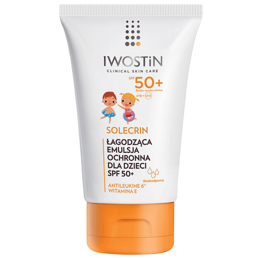 Iwostin Solecrin set, lichte beschermende emulsie voor kinderen vanaf 6 maanden, SPF 50+, 2 x 100 ml + gratis strandbal