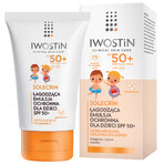 Iwostin Solecrin set, lichte beschermende emulsie voor kinderen vanaf 6 maanden, SPF 50+, 2 x 100 ml + gratis strandbal