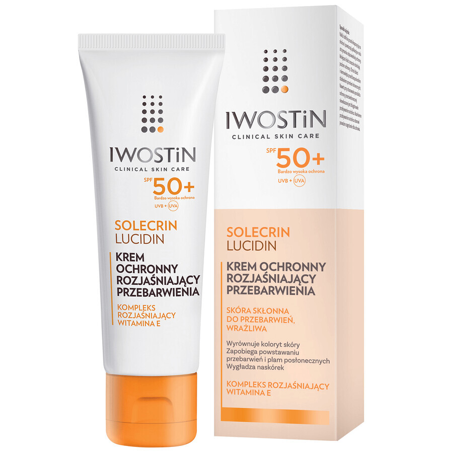 Iwostin Solecrin Lucidin set, crema protectora aclarante decoloraciones, SPF 50+, 2 x 50 ml + pelota de playa de regalo