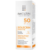 Iwostin Solecrin Sensitive set, emulsión protectora SPF 50, piel sensible, 2 x 100 ml + pelota de playa gratuita