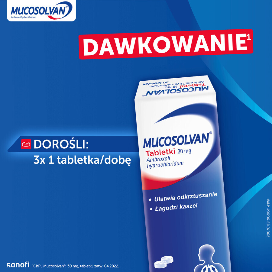 Mucosolvan 30 mg, 20 comprimidos