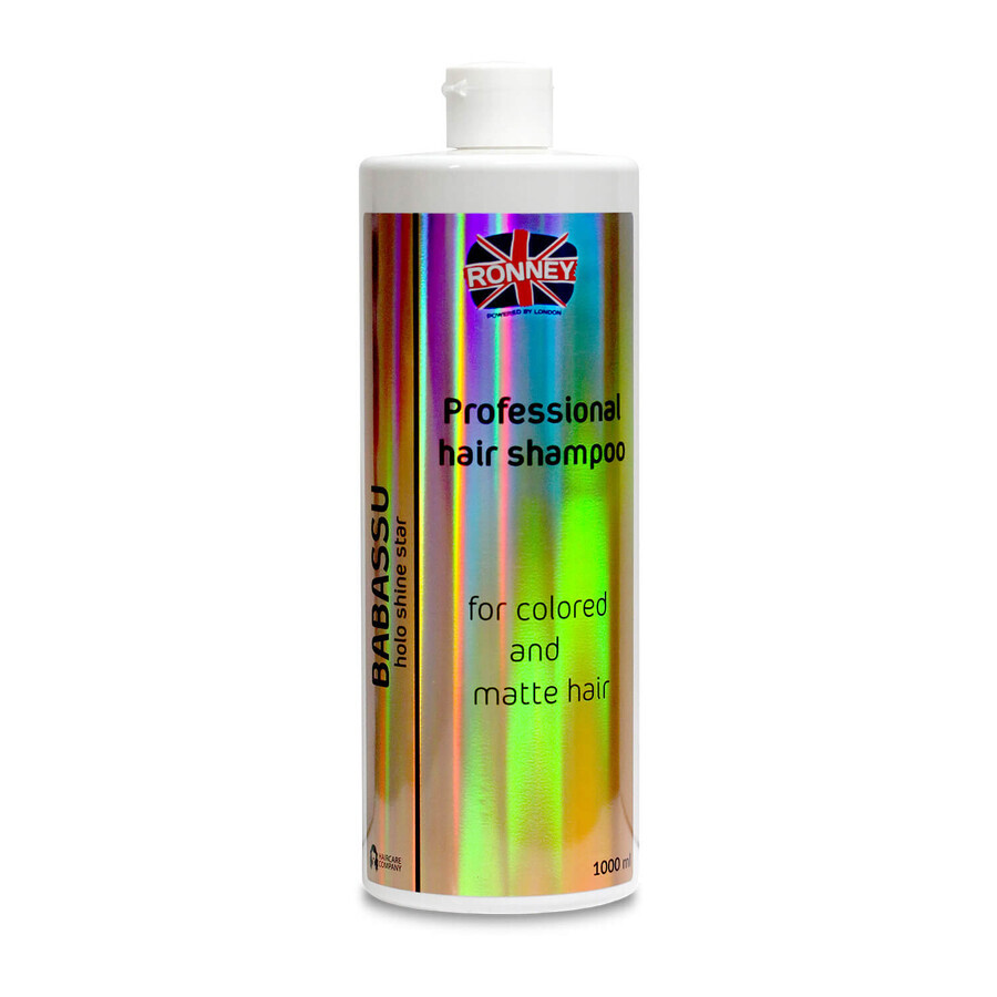 Ronney HoLo Shine Star Babassu Oil, champú energizante para cabello teñido y sin brillo, 1000 ml