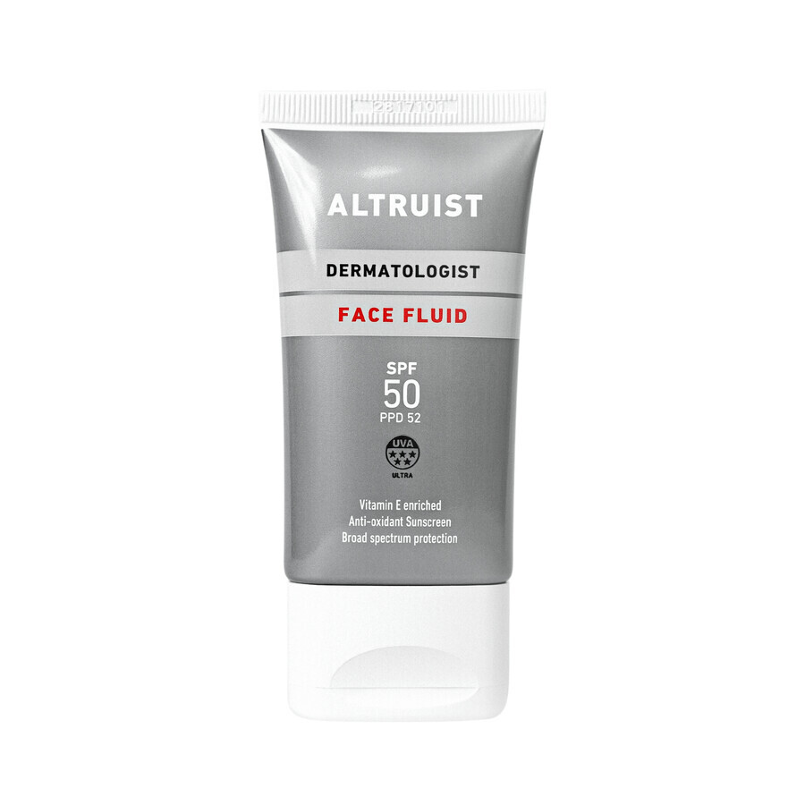 Altruist Sunscreen Face Fluid, protector solar con niacinamida, SPF 50, 50 ml