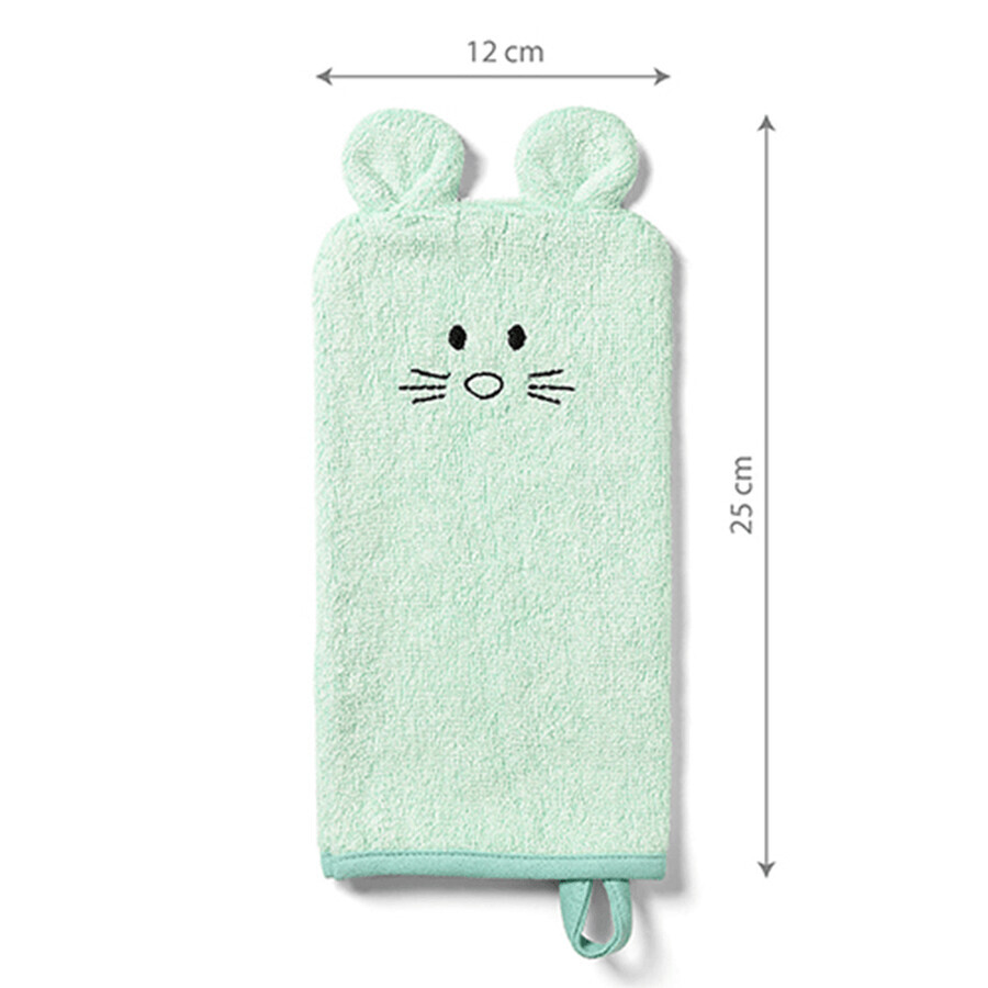 BabyOno, bamboo bath mat, green, 1 pc