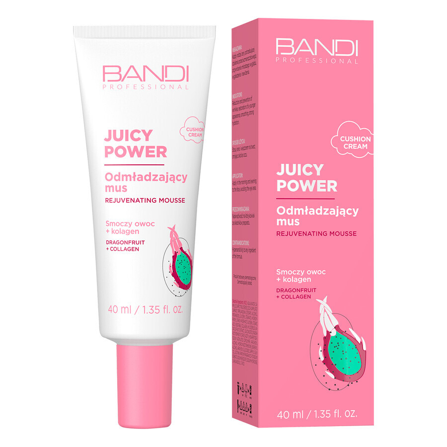 Bandi Juicy Power, verjüngendes Gesichtsmousse, Drachenfrucht + Kollagen, 40 ml