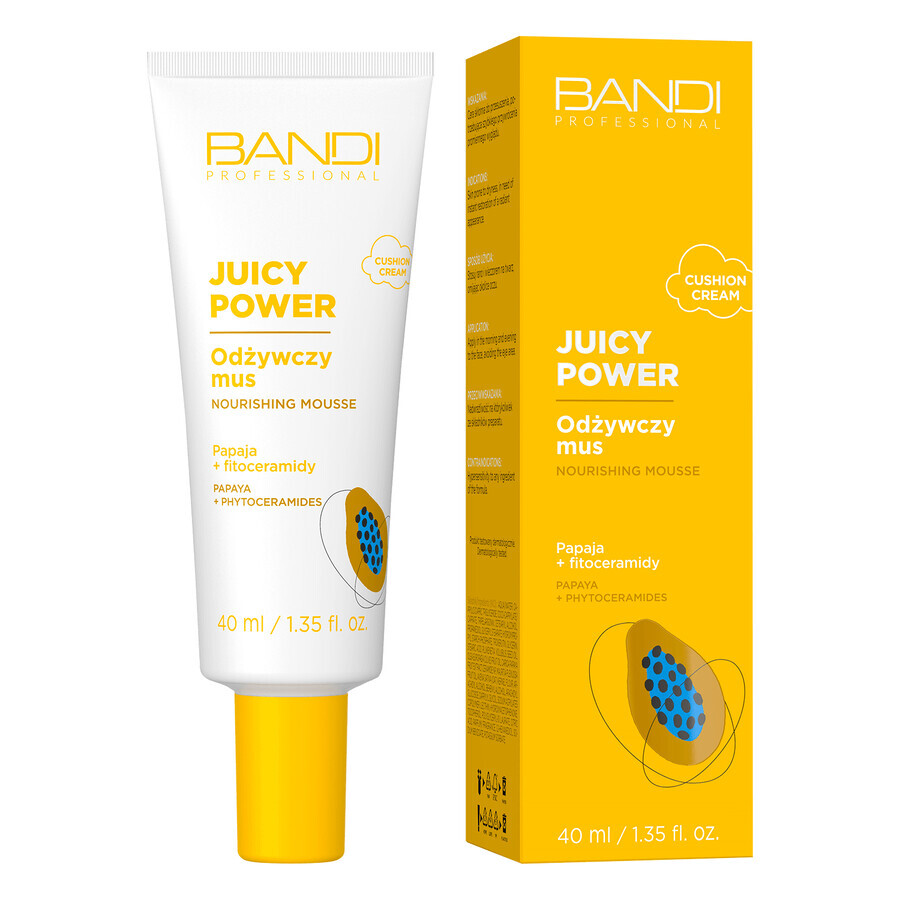 Bandi Juicy Power, mousse facial nutritiva, papaya + fitoceramidas, 40 ml