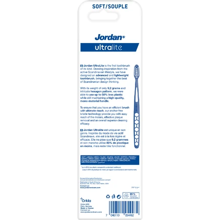 Jordan Ultralite Soft, cepillo de dientes, suave, 2 piezas