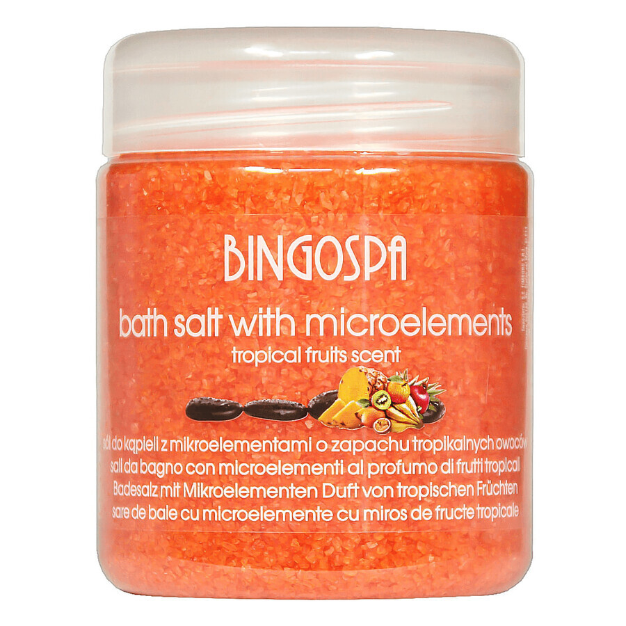 Bingospa, bath salt with trace elements, tropical fruit scent, 550 g