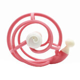 Mombella, rattle teether, snail, pink, after 6 months, 1 pc