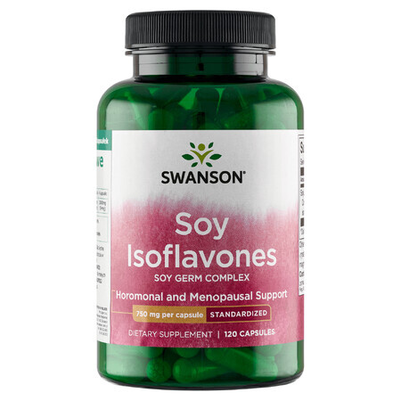 Swanson Soy Isoflavones, isoflavonas de soja, 120 cápsulas