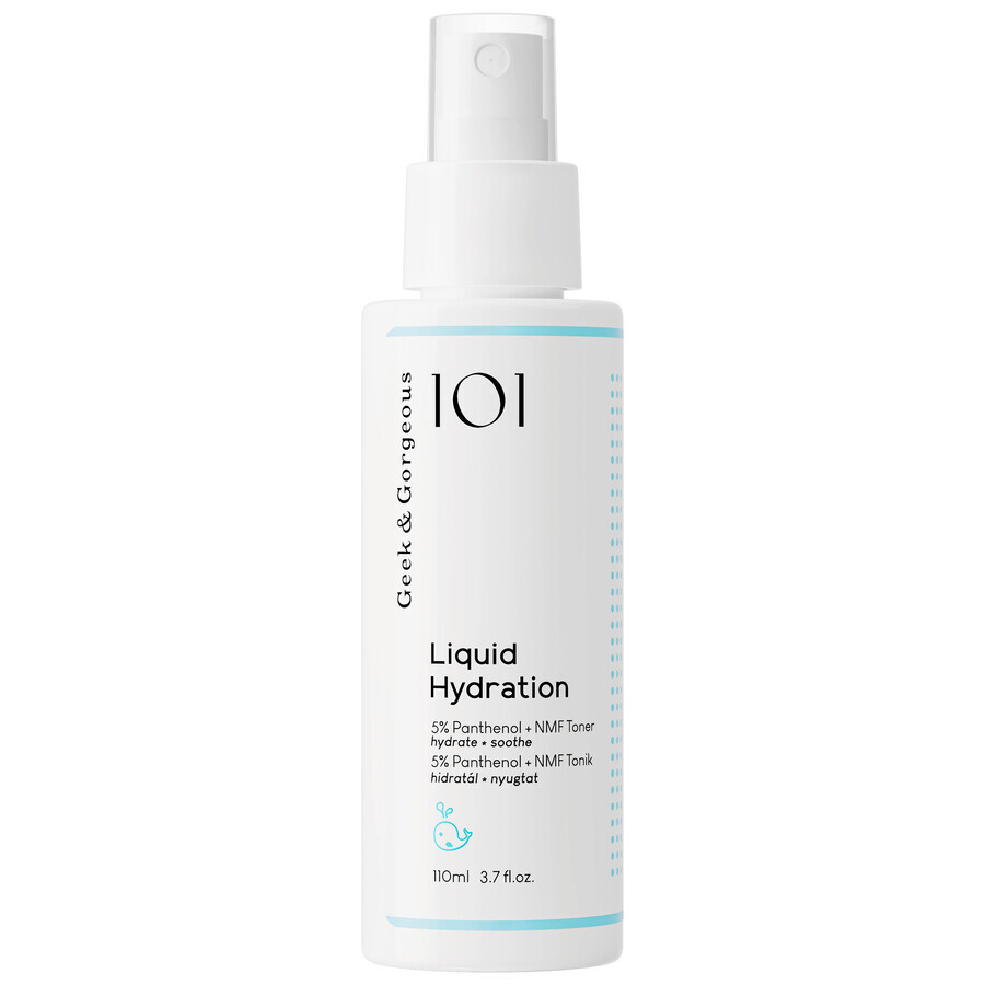 Geek &amp; Gorgeous Liquid Hydration, tónico facial hidratante y calmante, 110 ml