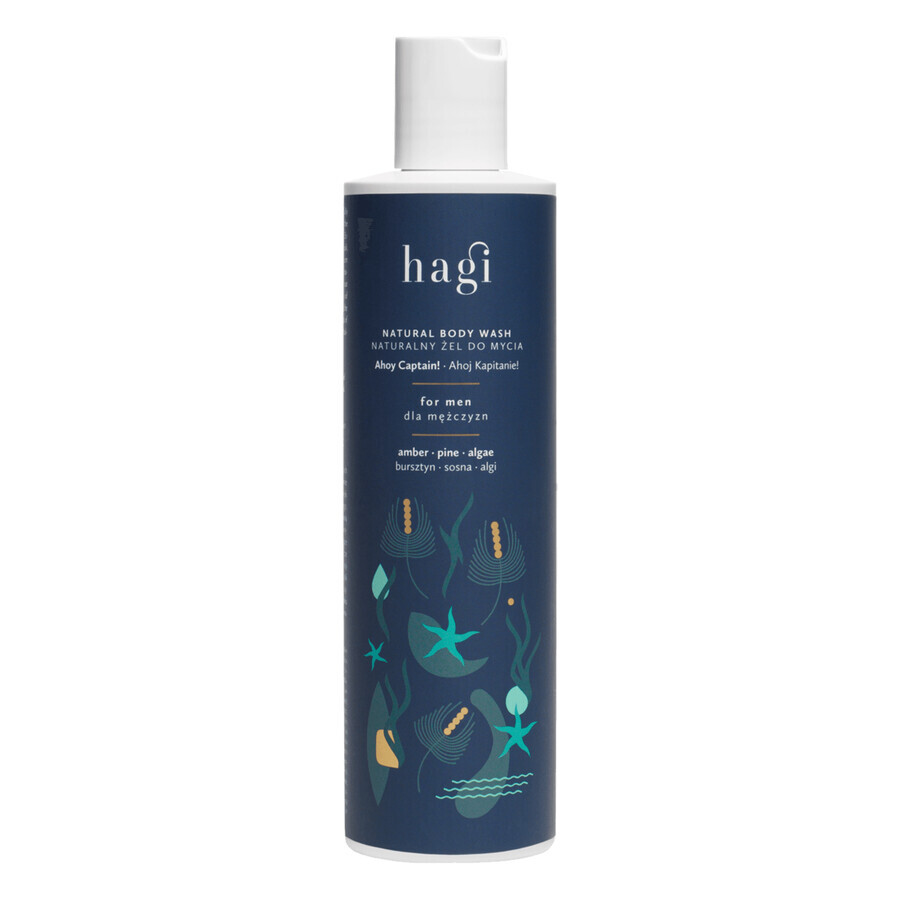 Hagi Ahoj Captain, gel de lavado natural para hombre, 300 ml