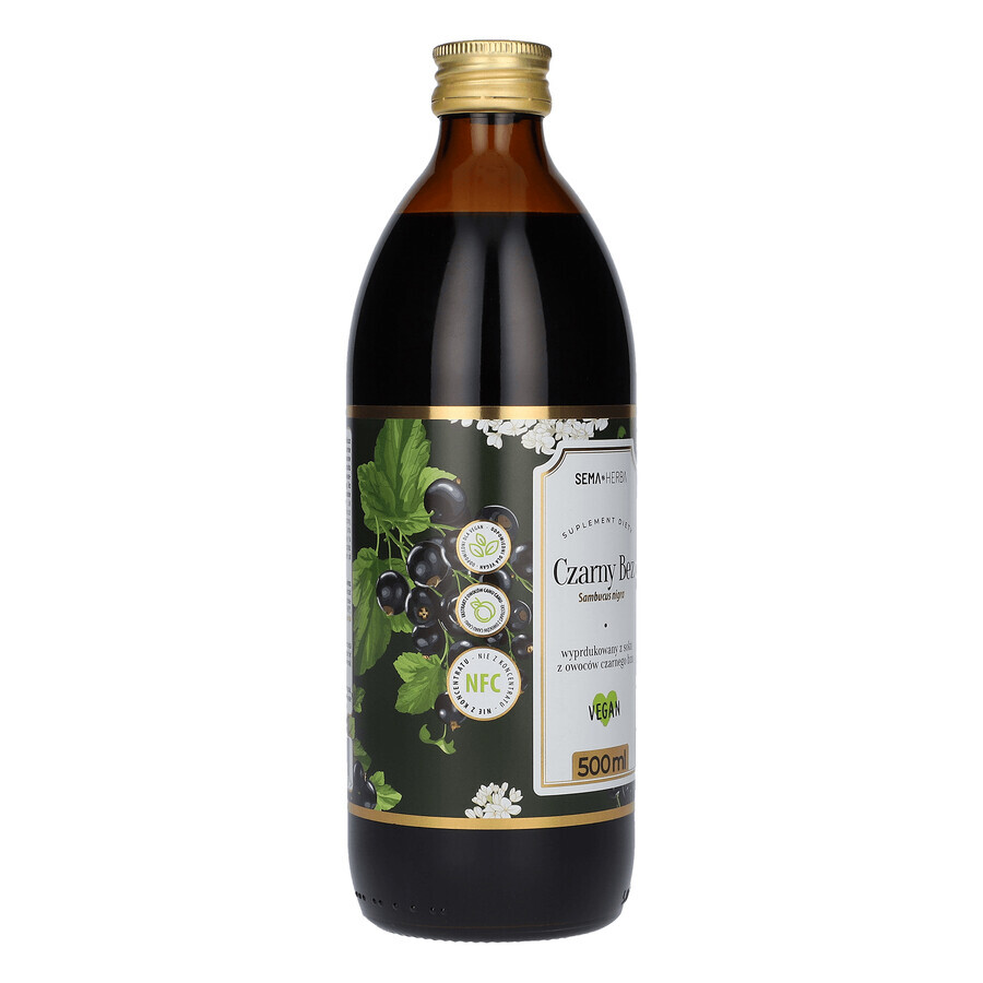 SEMA Herba Black Elderberry, zumo de frutas, 500 ml