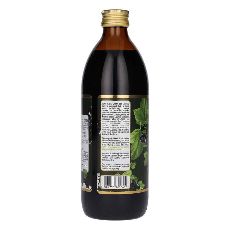 SEMA Herba Black Elderberry, zumo de frutas, 500 ml