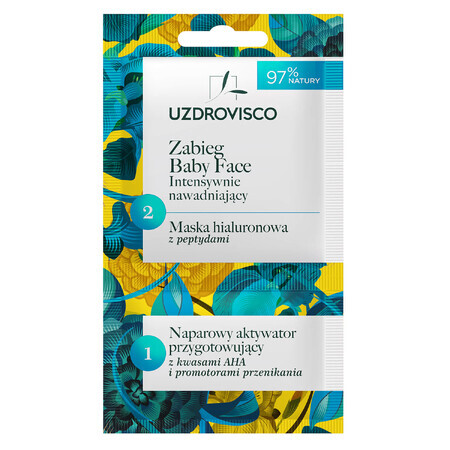 Uzdrovisco Baby Face treatment, intensive moisturizing hyaluronic mask, 10 ml