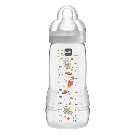 MAM Easy Active, biberón, Space Adventure, unisex, a partir de 4 meses, 330 ml