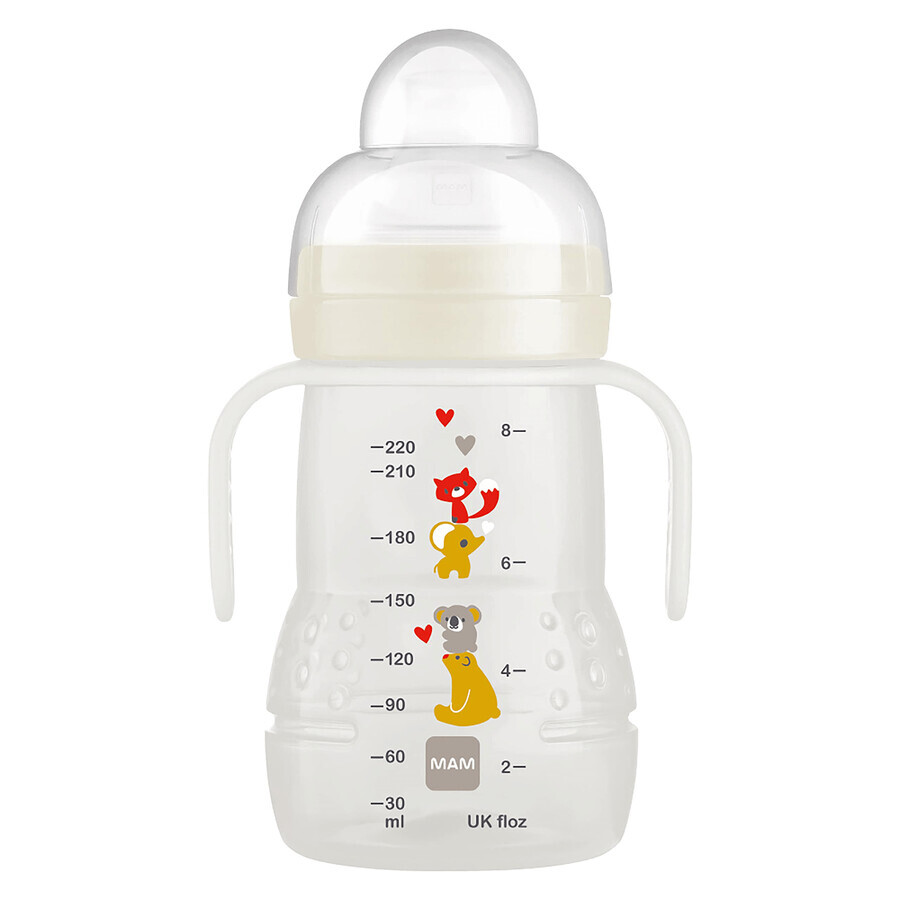 MAM Trainer+, biberón de aprendizaje, Better Together, unisex, después de 4 meses, 220 ml