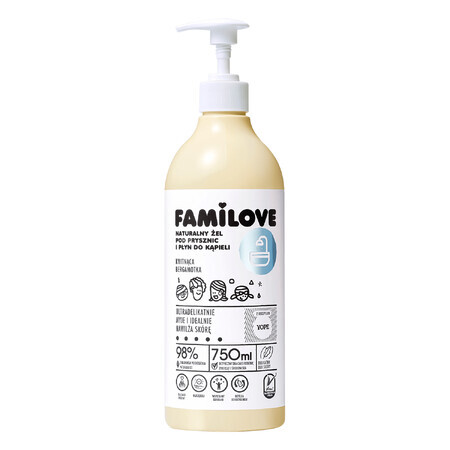 Yope Familove, douchegel en badlotion, bergamot, 750 ml