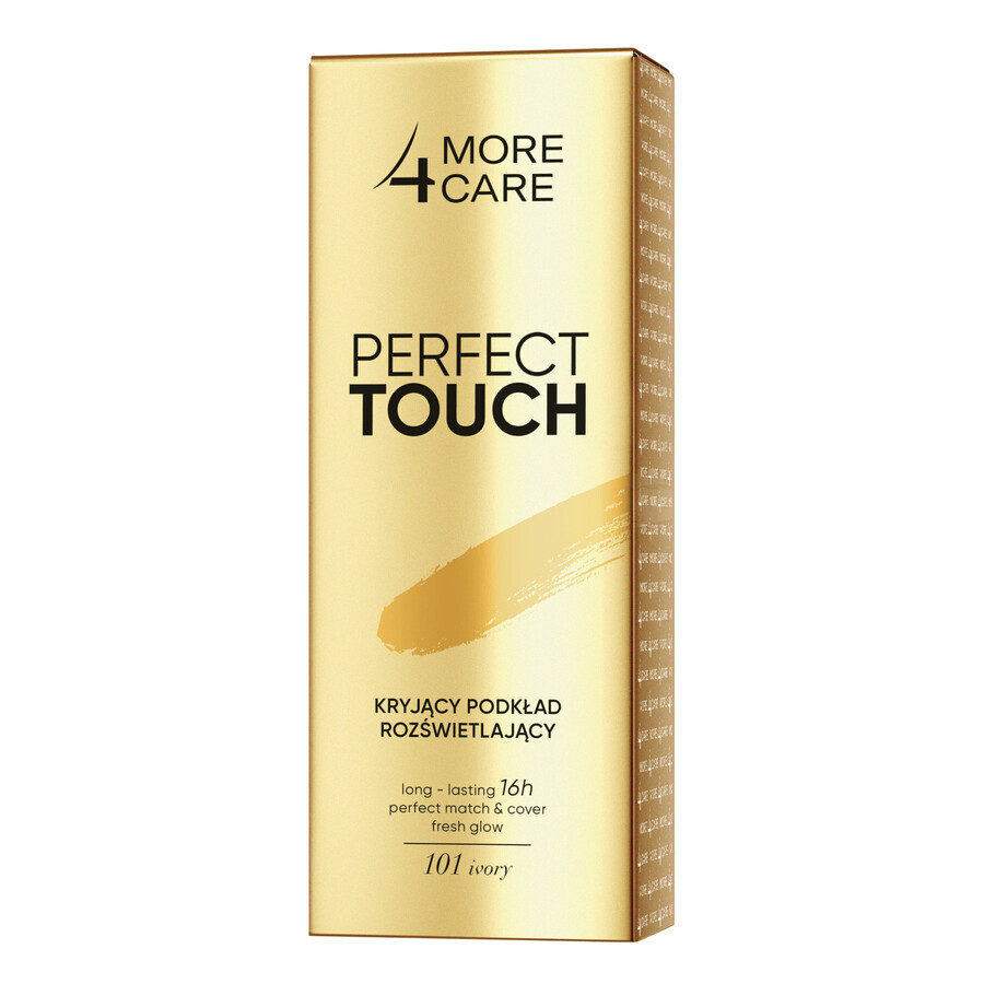 More4Care Perfect Touch, base iluminadora cubriente, 101 Marfil, 30 ml