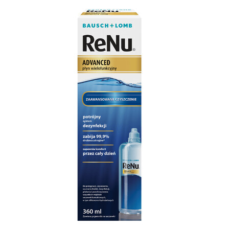 Renu Advanced, líquido para lentes, 360 ml