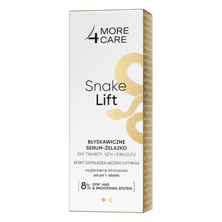 More4Care Snake Lift, Sofort-Serum-Gel für Gesicht, Hals und Dekolleté, 35 ml