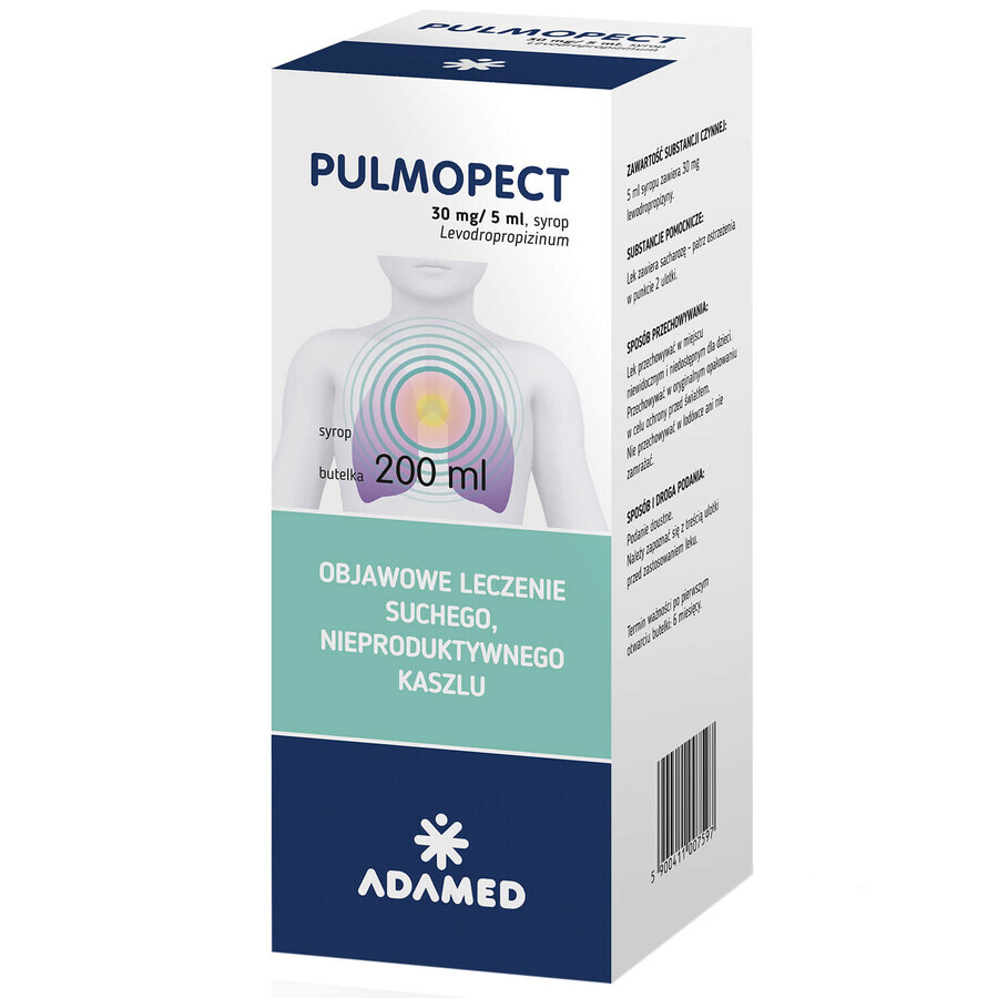 Pulmopect 30 mg/ 5 ml, jarabe, 200 ml