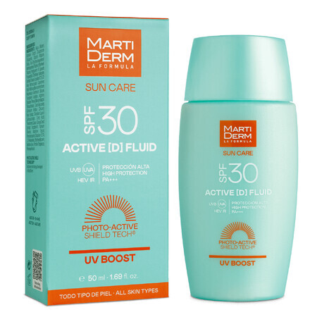 MartiDerm Sun Care Active D, fluido facial con filtro solar SPF 30, 50 ml