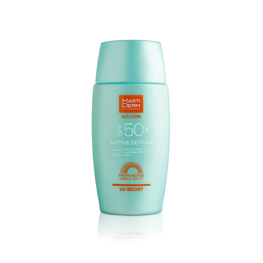 MartiDerm Sun Care Active D, fluido facial con protección solar SPF 50+, 50 ml