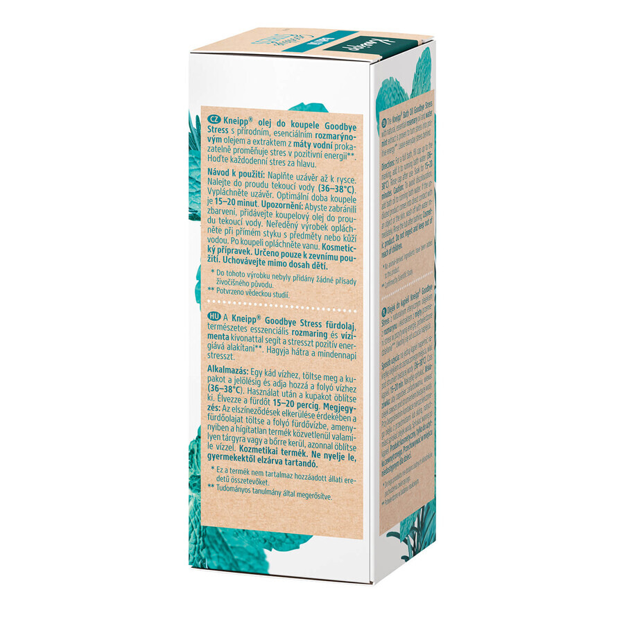 Kneipp Goodbye Stress Romero y Menta, aceite de baño, 100 ml