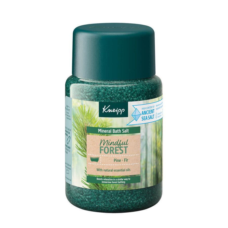 Kneipp Mindful Forest Abeto y Pino, cristales de baño de sales minerales, 500 g