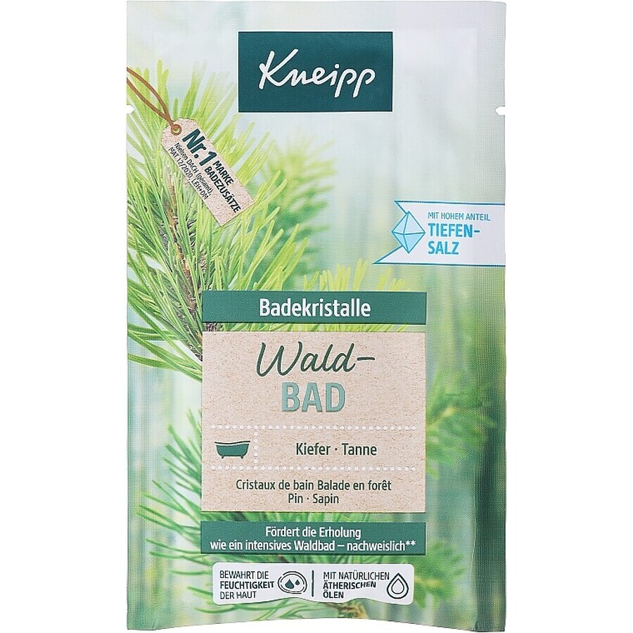 Kneipp Mindful Forest Abeto y Pino, cristales de baño de sales minerales, 500 g