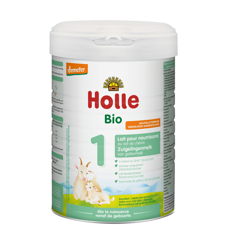 Holle Bio 1, leche infantil a base de leche de cabra, desde el nacimiento, 800 g