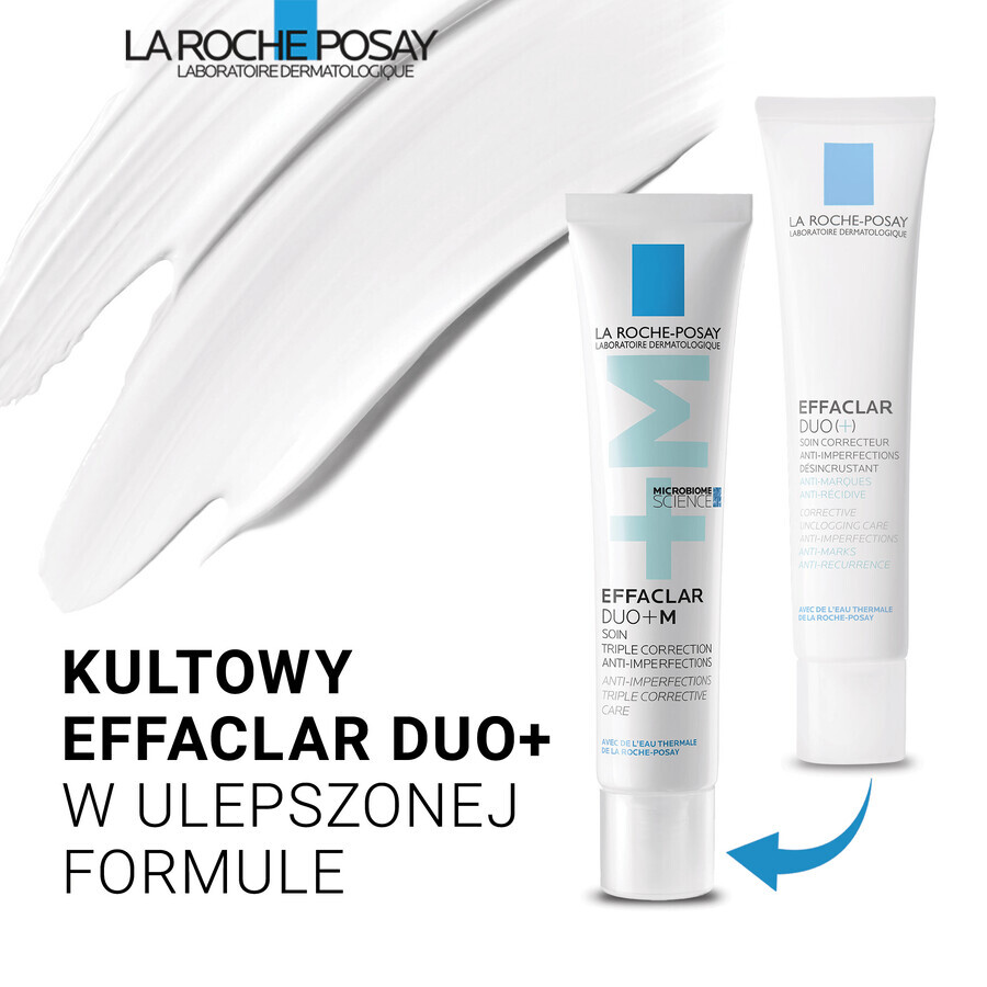 La Roche-Posay Effaclar DUO+M, crema idratante per pelli acneiche, 40 ml