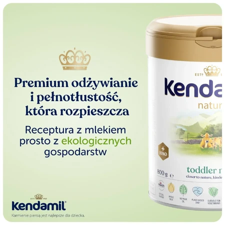 Kendamil Nature 3 HMO+, leche para bebés, a partir de los 10 meses, 800 g