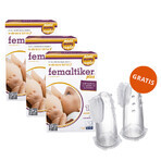 Femaltiker Plus set, chocoladesmaak, 3x12 sachets + gratis Canpol siliconen tandenborstel