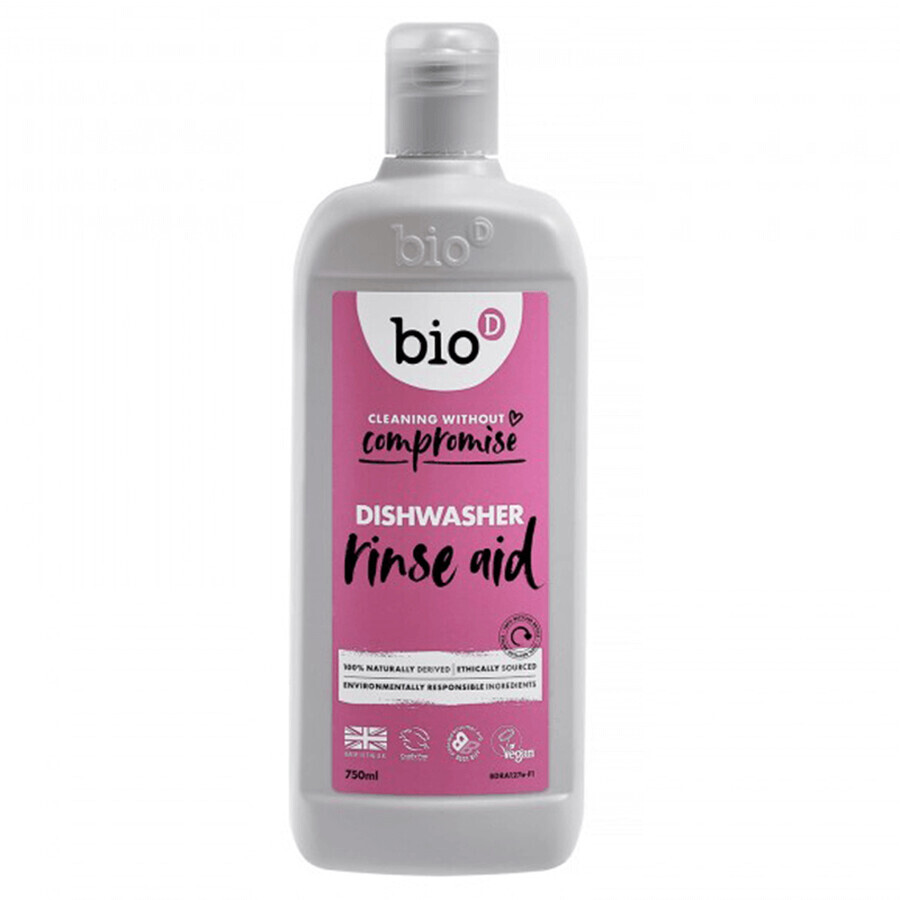 Bio-D, produit de rinçage écologique pour lave-vaisselle, 750 ml