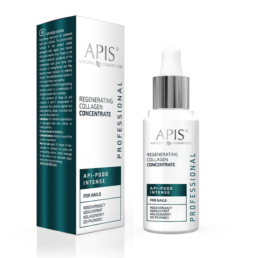 Apis Api-Podo Intense, concentrado de colágeno regenerador para uñas, 30 ml