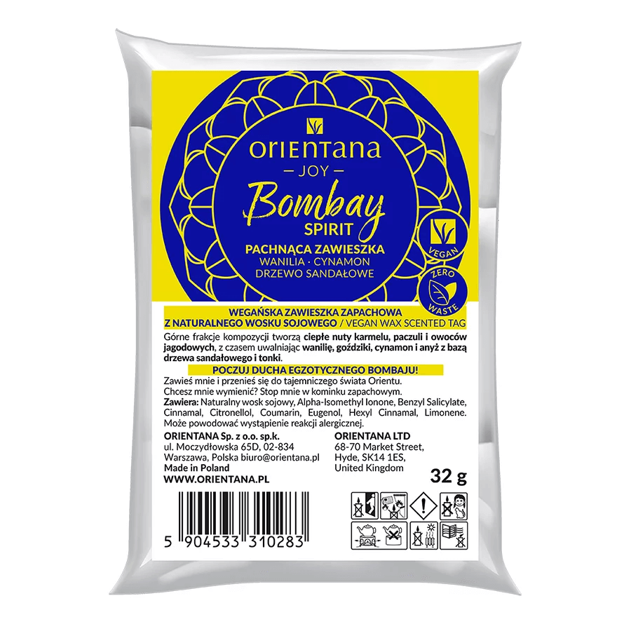 Orientana Joy, colgante de fragancia vegana, Bombay Spirit, 1 pieza