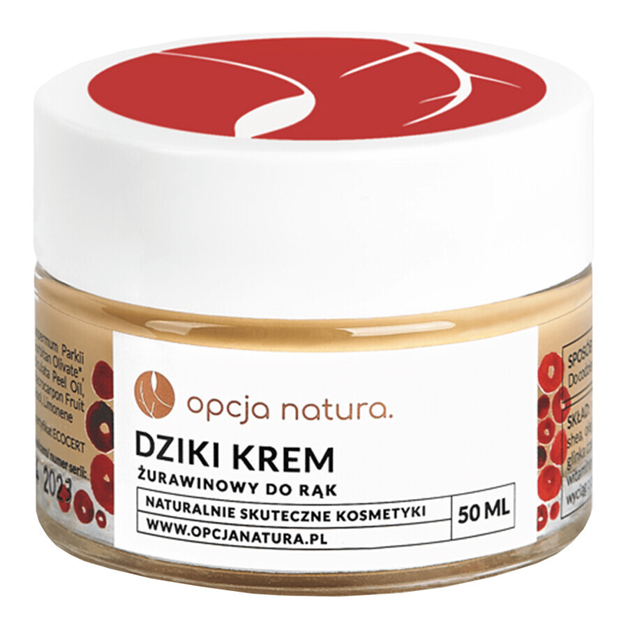 Opción Natura Dziki Cream, crema de manos de arándanos, 50 ml