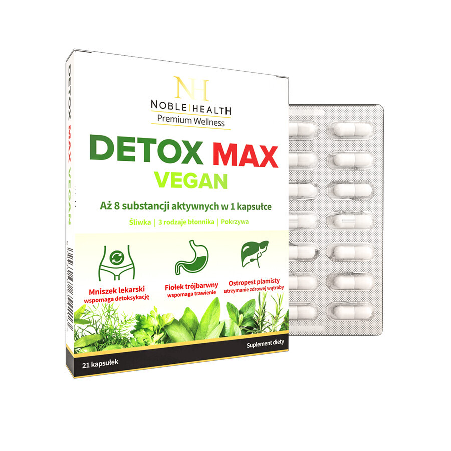 Noble Health Detox Max, 21 cápsulas