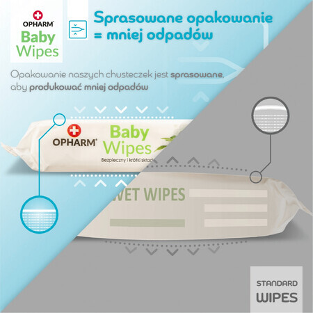 Opharm Baby Wipes set, toallitas húmedas, 10 x 64 piezas