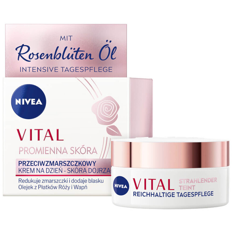 Nivea Vital Radiant Skin, crema de día antiarrugas, piel madura, 50 ml