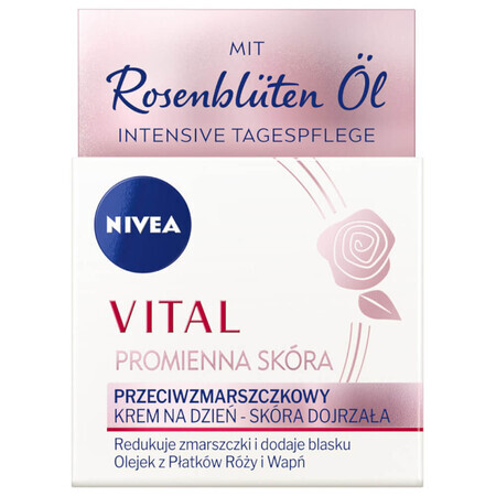 Nivea Vital Radiant Skin, crema de día antiarrugas, piel madura, 50 ml