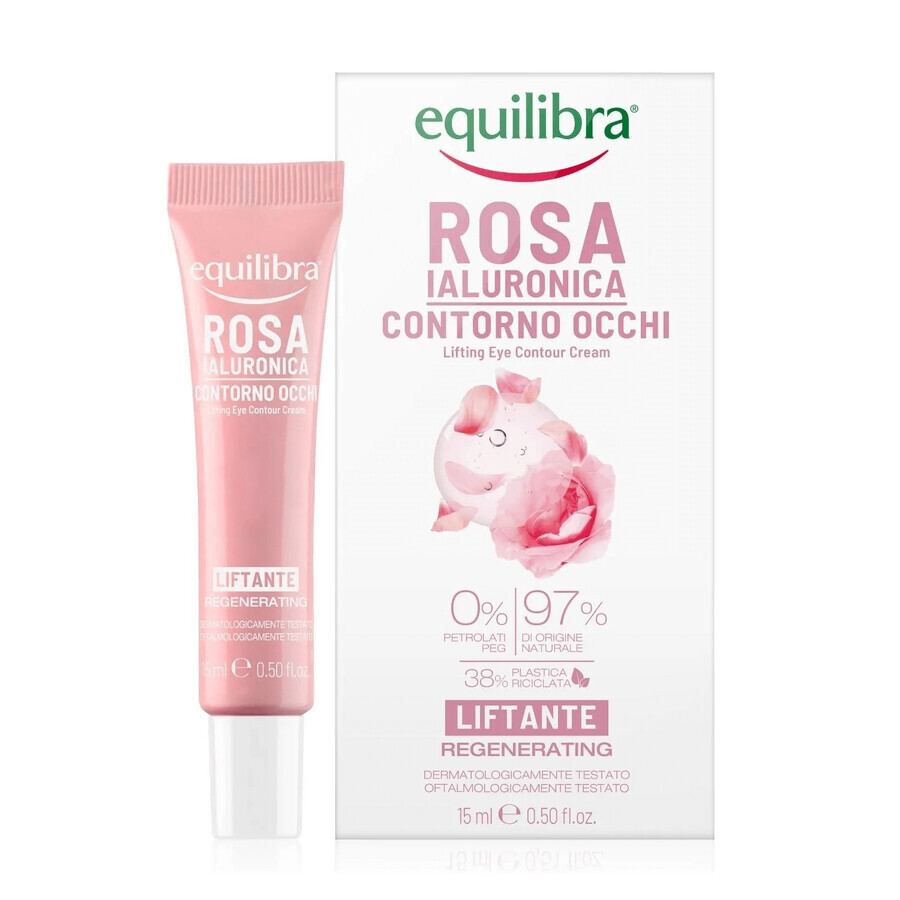 Equilibra Rosa Set, Gesichtscreme Rose, 50 ml + Augencreme, 15 ml