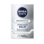 Kit Nivea Men Silver Control, baume après-rasage, antibactérien, 100 ml + roll-on anti-transpiration, 48h, 50 ml + gel douche 3-en-1 pour le visage, le corps et les cheveux, 250 ml